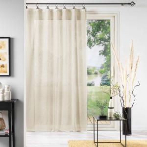 Voilage tissé à anneaux polyester naturel 240 x 140