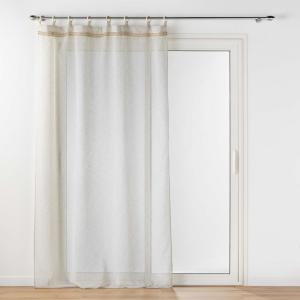 Voilages à œillets bois polyester lin 140x240 cm