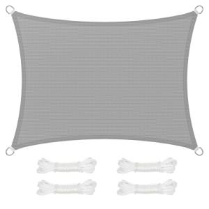 Voile d’ombrage 3 x 4 m protection solaire en tissu hdpe gr…