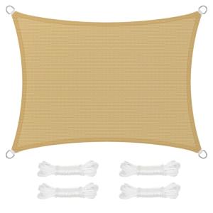 Voile d’ombrage 3 x 4 m protection solaire en tissu hdpe ja…