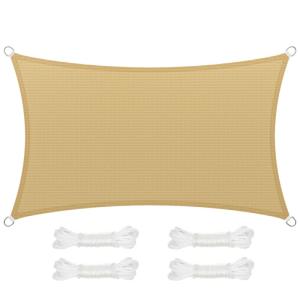 Voile d’ombrage 3 x 5 m protection solaire en tissu hdpe ja…