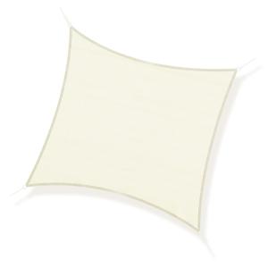 Voile d'ombrage carré 3 x 3 m crème