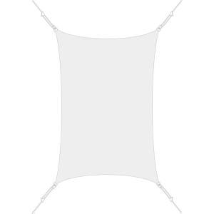 Voile d'ombrage rectangle 3 x 4,5m blanc