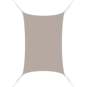 Voile d'ombrage rectangle 3 x 4,5m taupe