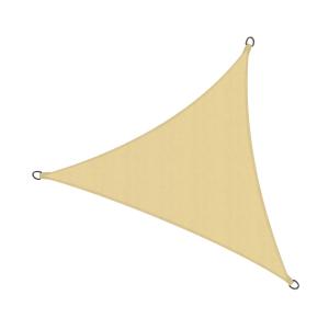 Voile d'ombrage triangulaire 3x3x3 m en polyéthylène beige