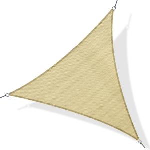 Voile d'ombrage triangulaire 4x4x4 m sable