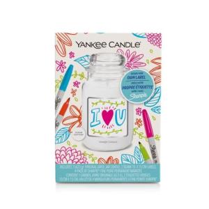 Yankee candle x   étiquette perso blanc en verre