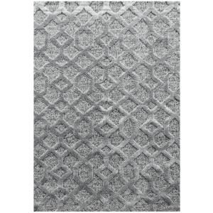 YASI - Tapis Berbère à relief - Gris 140 x 200 cm